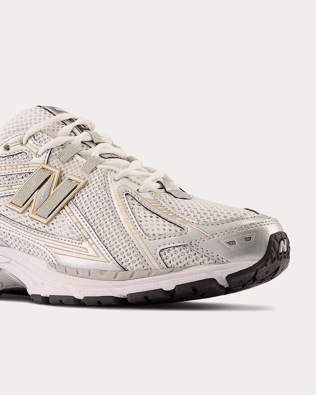 1906R White / Rain Cloud / Silver Metallic Low Top Sneakers