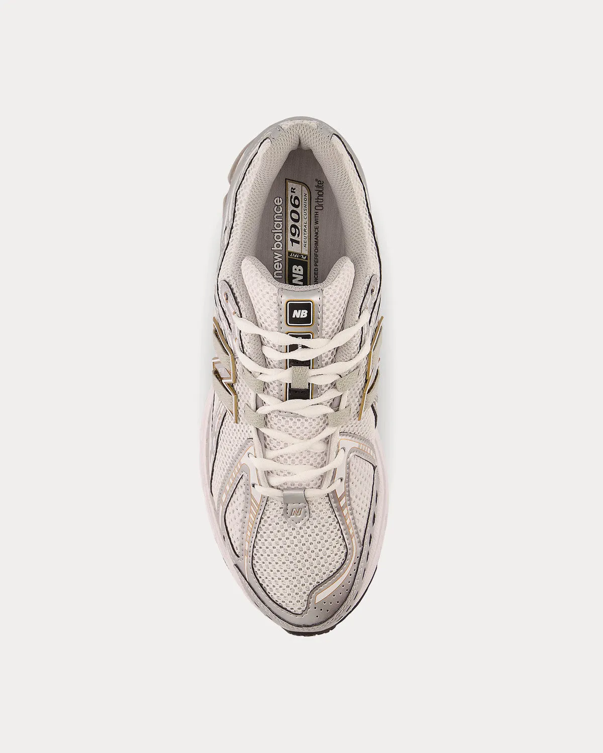 1906R White / Rain Cloud / Silver Metallic Low Top Sneakers
