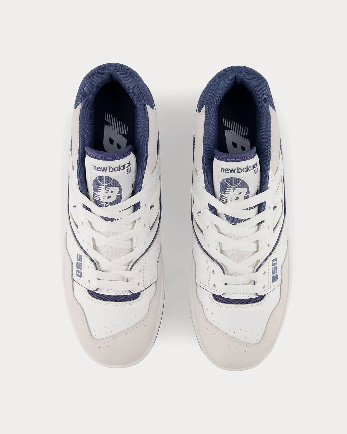 550 White / Vintage Indigo Low Top Sneakers