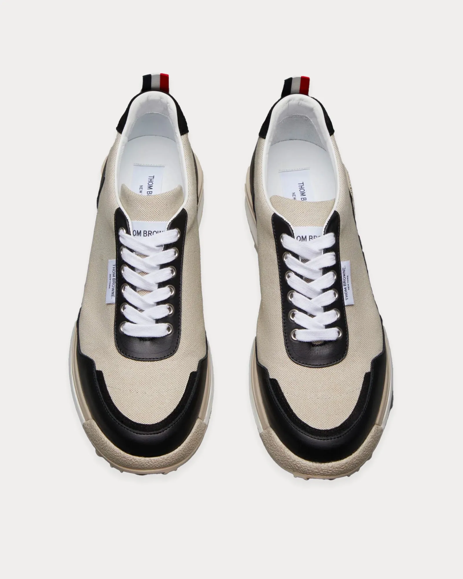 Alumni Panelled Black / Neutral Beige Low Top Sneakers