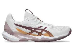 Asics Women's Solution Speed FF 3 Tennis Shoes in White/Dusty Mauve