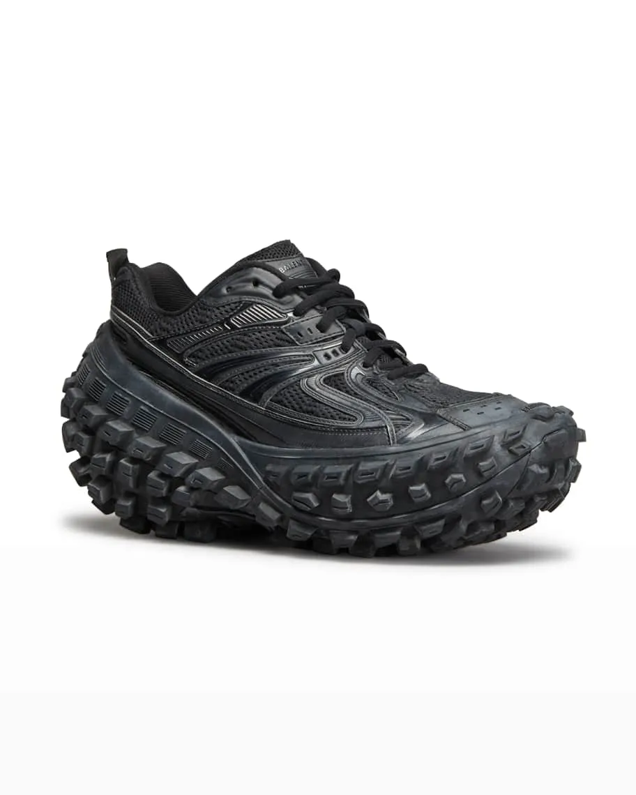Balenciaga Men's Bouncer Tonal Mesh-Rubber Sneakers