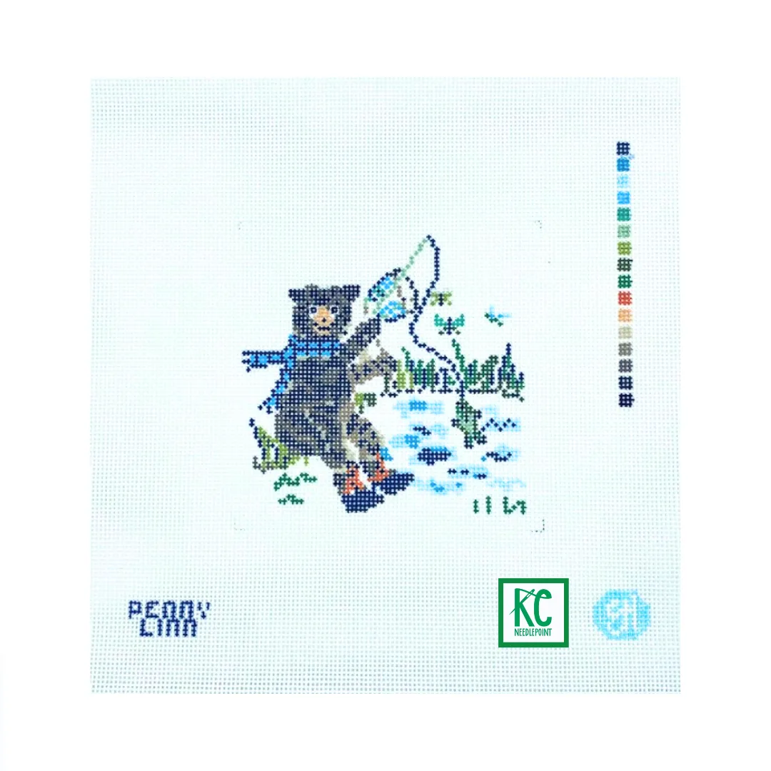 Bear Fishing Canvas