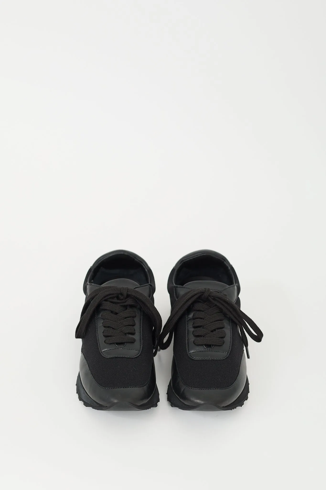 Black Mesh & Leather Owen Runner Sneaker