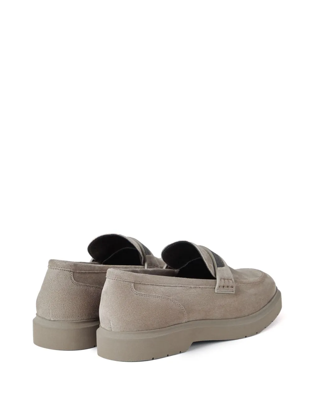 Crystal-embellished suede loafers<BR/><BR/><BR/>