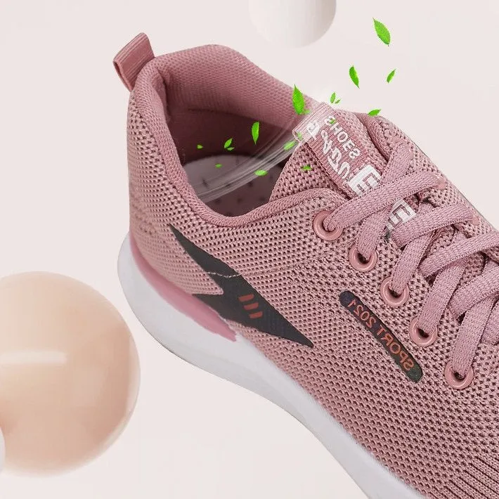 Cuzcare Women Platform Orthopedic Shoes Deodorization Mesh Lace-up Walking Sneakers
