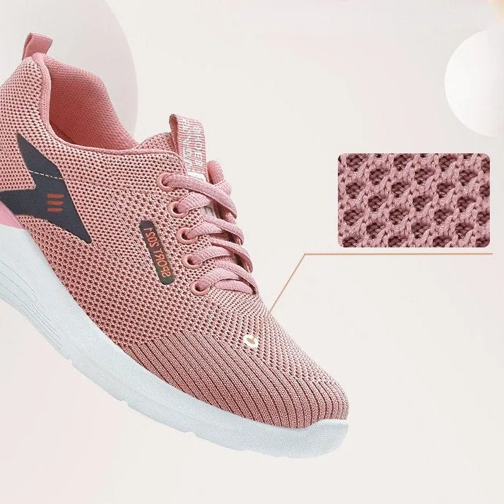 Cuzcare Women Platform Orthopedic Shoes Deodorization Mesh Lace-up Walking Sneakers
