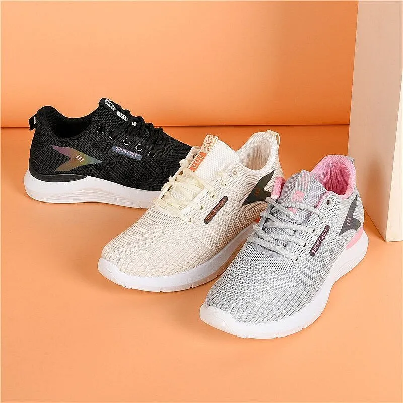 Cuzcare Women Platform Orthopedic Shoes Deodorization Mesh Lace-up Walking Sneakers