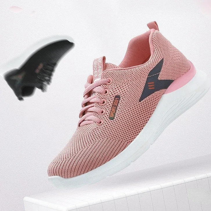 Cuzcare Women Platform Orthopedic Shoes Deodorization Mesh Lace-up Walking Sneakers