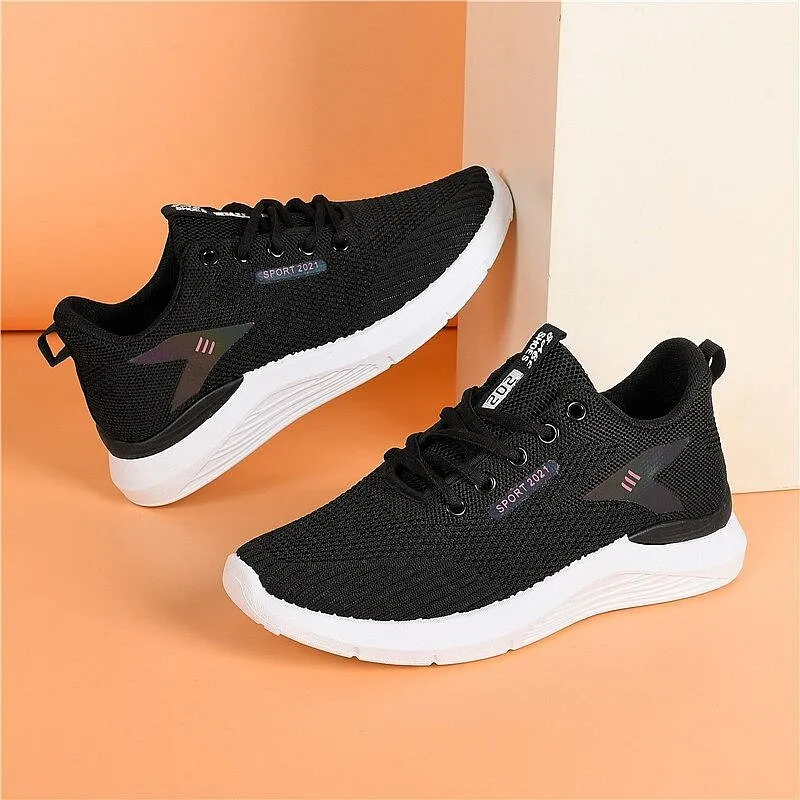 Cuzcare Women Platform Orthopedic Shoes Deodorization Mesh Lace-up Walking Sneakers