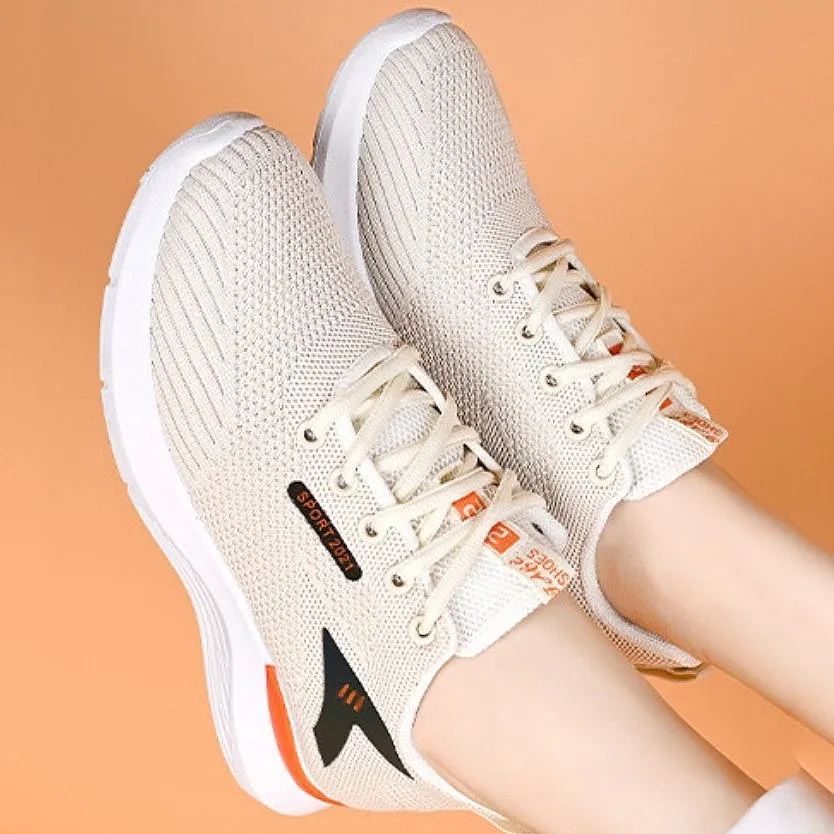 Cuzcare Women Platform Orthopedic Shoes Deodorization Mesh Lace-up Walking Sneakers