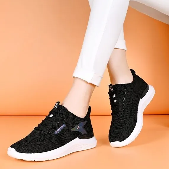 Cuzcare Women Platform Orthopedic Shoes Deodorization Mesh Lace-up Walking Sneakers