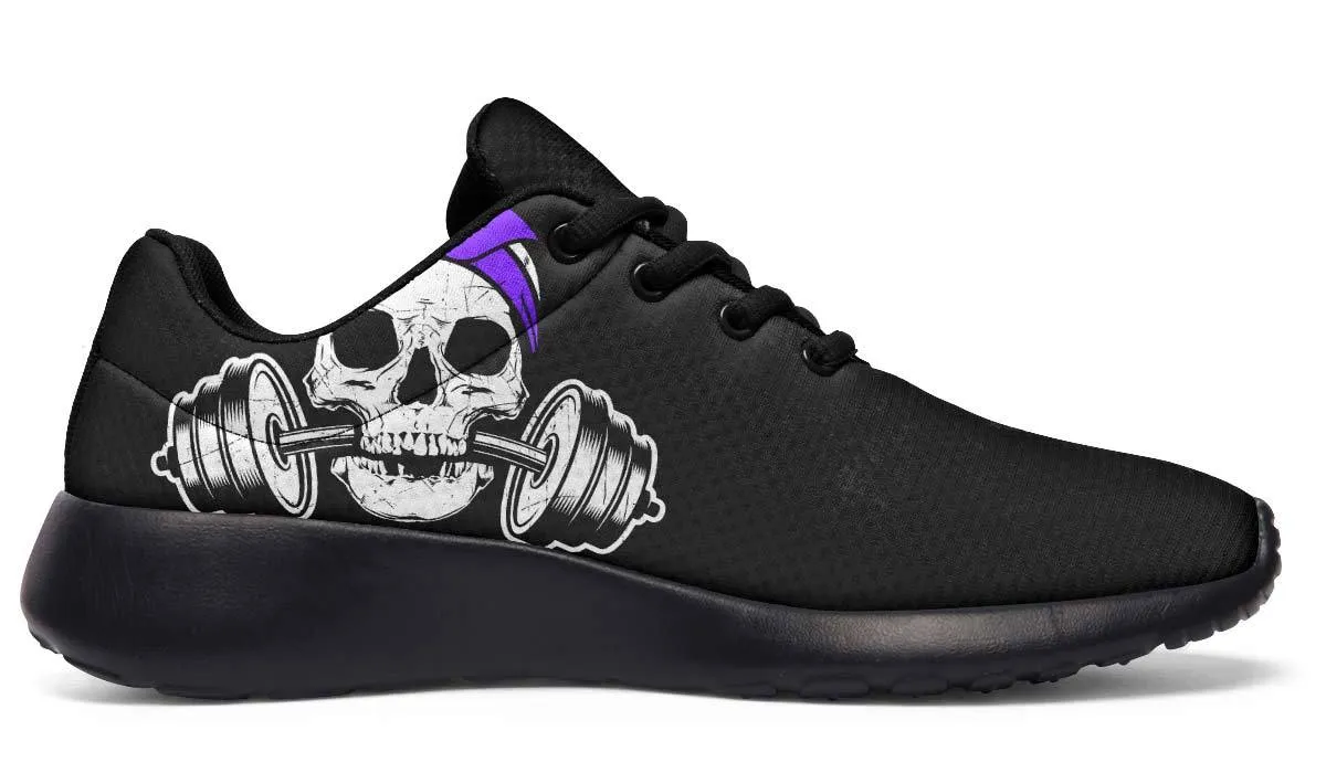 Dumbbell Skull Purple Bandana