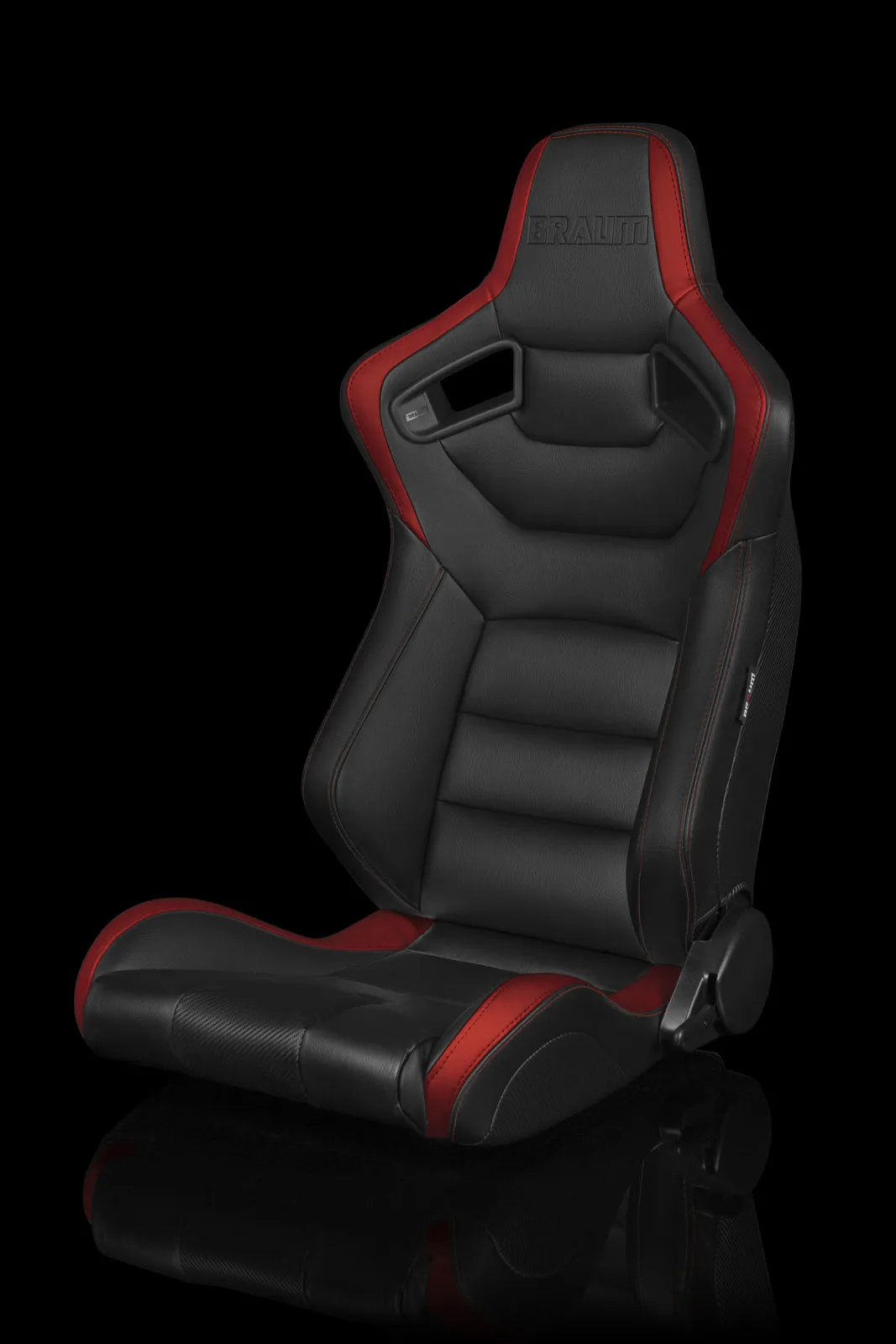 ELITE SERIES RACING SEATS - (BLACK & RED) – PAIR