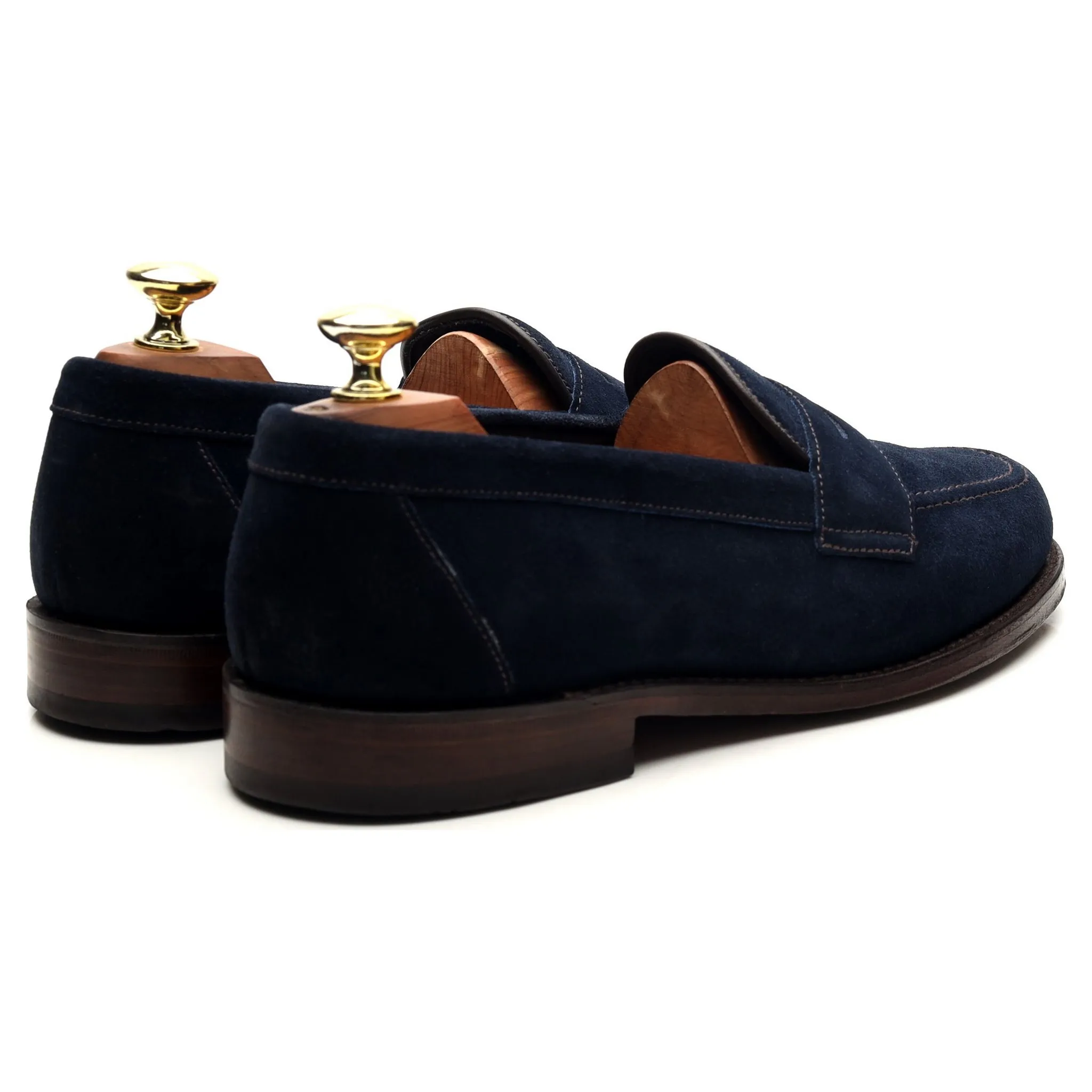 'Eton' Navy Blue Suede Loafers UK 7.5 F