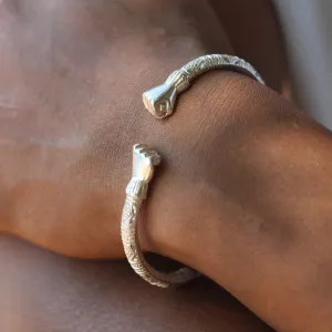 Extra Extra Heavy Fists Bangle with Bamboo Pattern