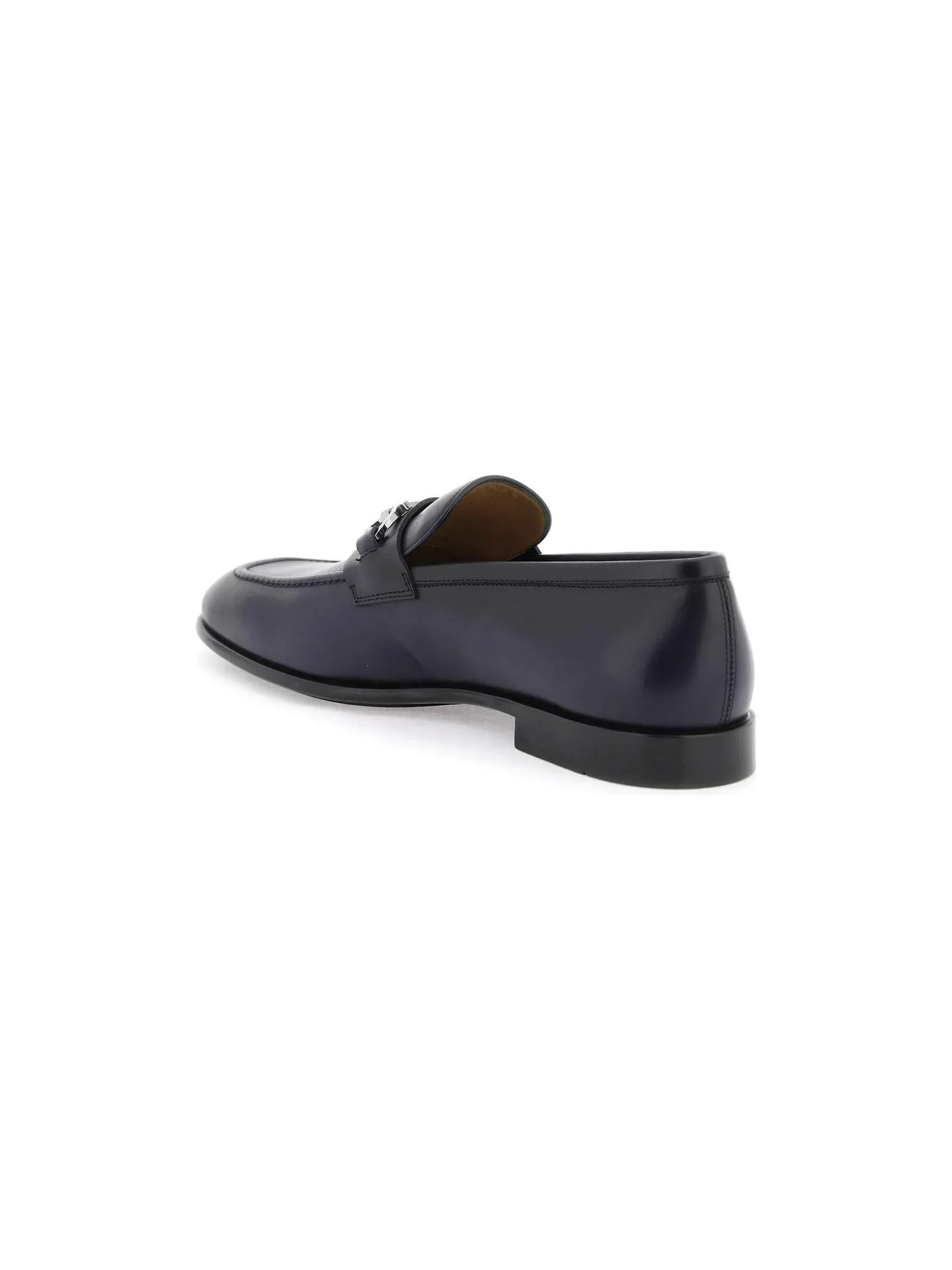 Foster Gancini Grained Leather Loafers