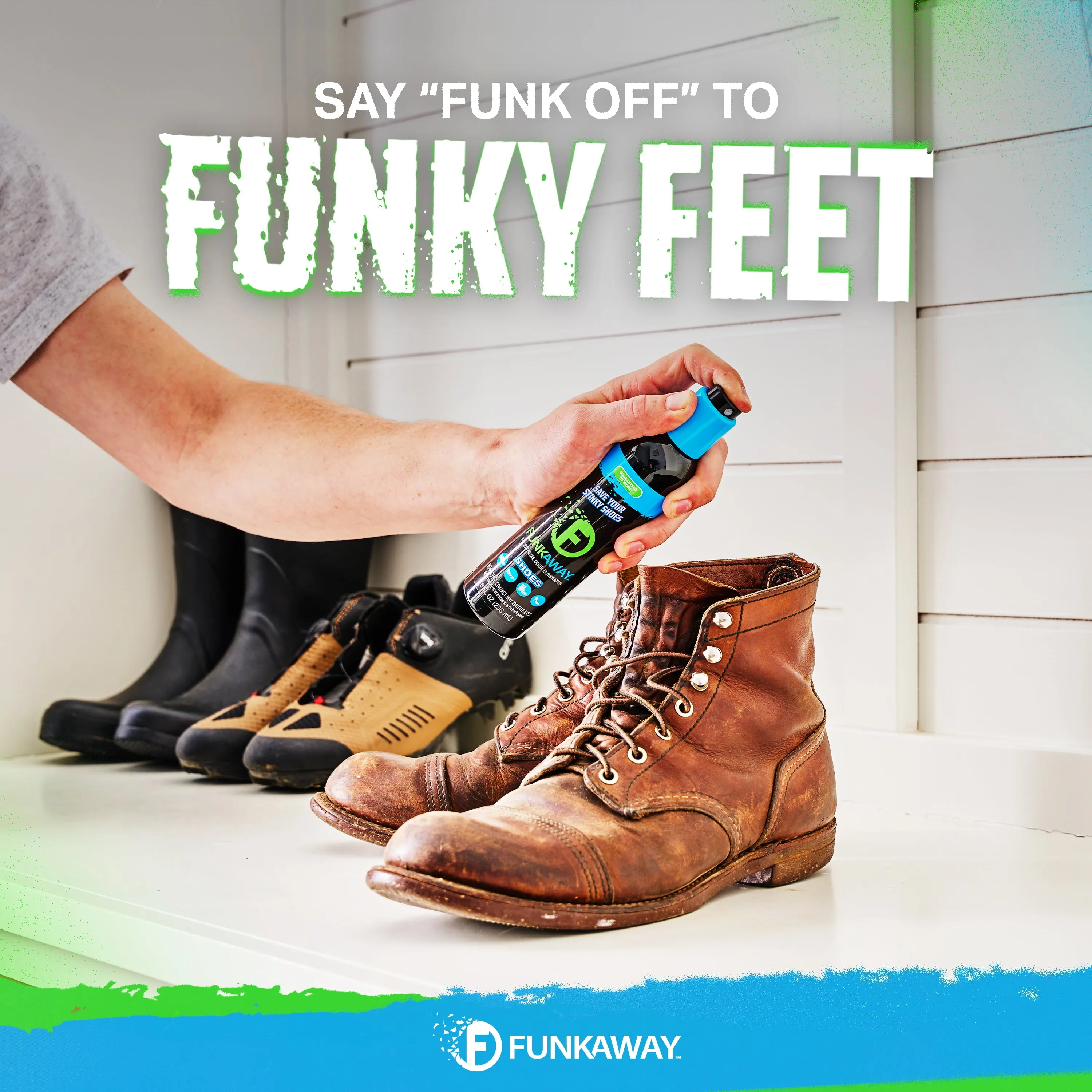FunkAway - FAO8.0 Pump Spray 8 oz - Extreme Shoe Odor Eliminator