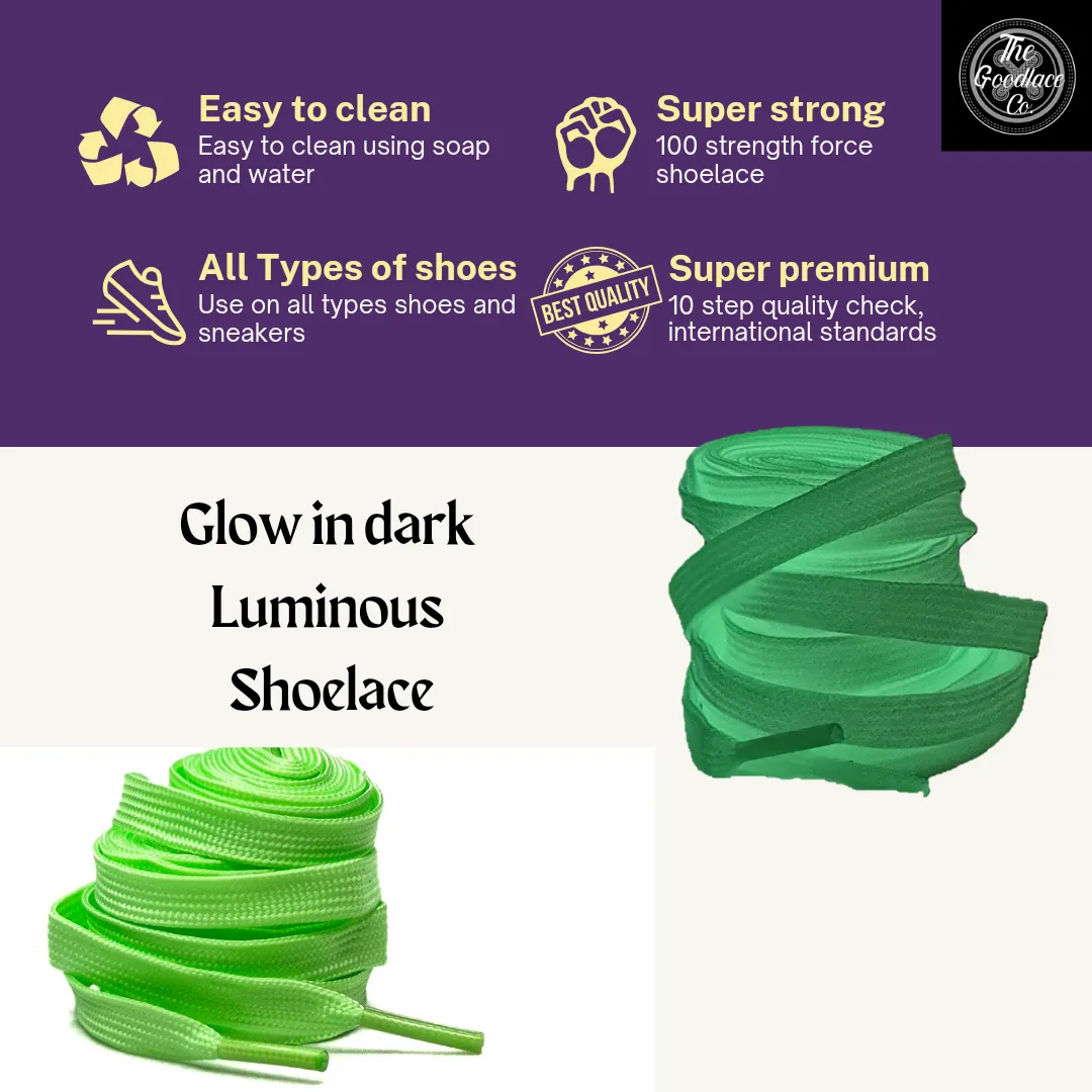 Glow in the dark laces (Multiple colours)