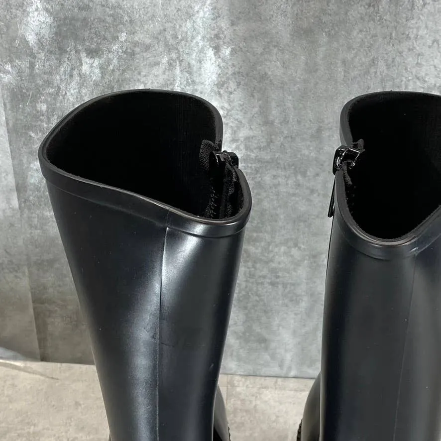 INC INTERNATIONAL CONCEPTS Women's Black Everett Square-Toe Rain Boots SZ 10