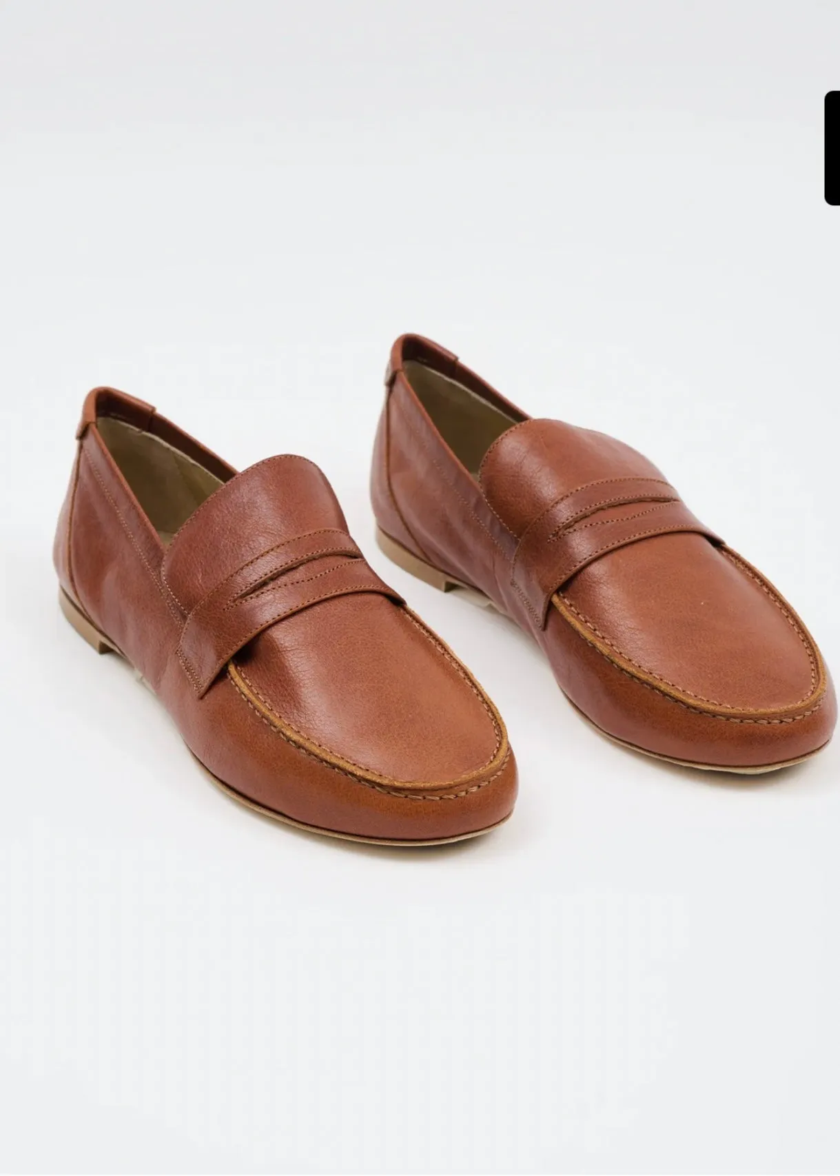 Jamie Haller Penny Loafer in Brown Leather