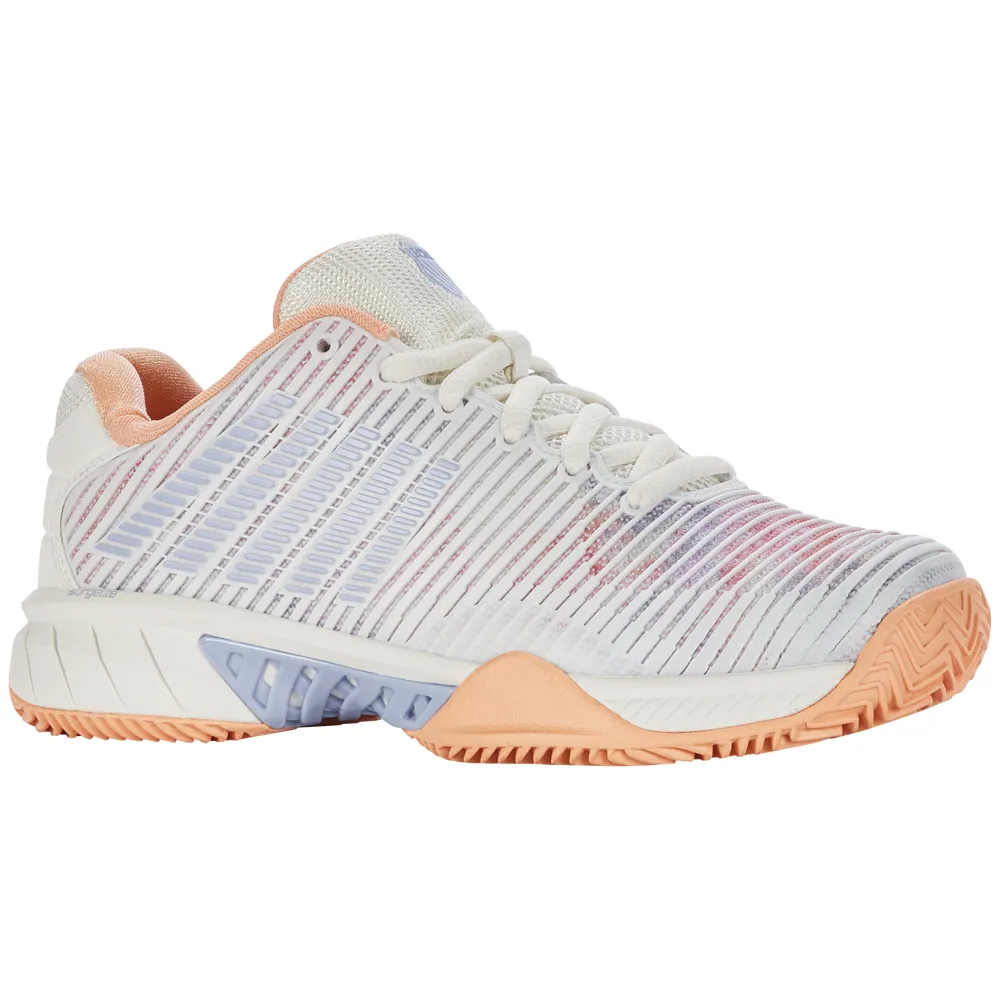 K-Swiss Hypercourt Express 2 HB Tennis Shoes (Ladies) - Star White/Peach Fuzz/Heather