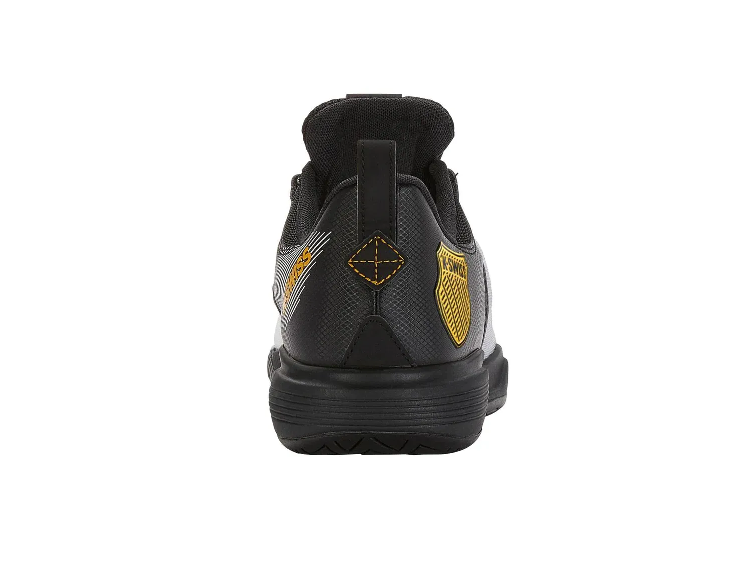 K-Swiss Men's Ultrashot Team Tennis Shoes in White/Moonless Night/Amber Yellow
