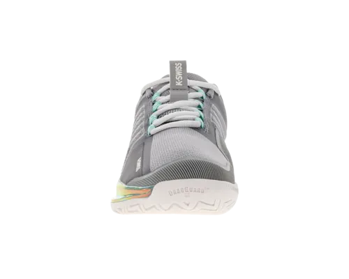 K-Swiss Women's Ultrashot 3 Alloy Brilliant White Turquoise Shoes