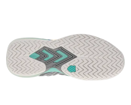 K-Swiss Women's Ultrashot 3 Alloy Brilliant White Turquoise Shoes
