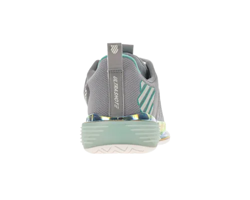 K-Swiss Women's Ultrashot 3 Alloy Brilliant White Turquoise Shoes