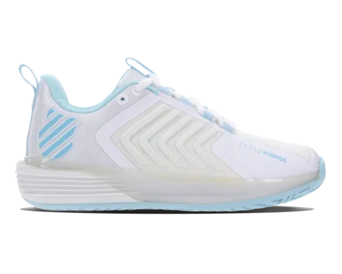 K-Swiss Women's Ultrashot 3 White Blue Glow Shoes