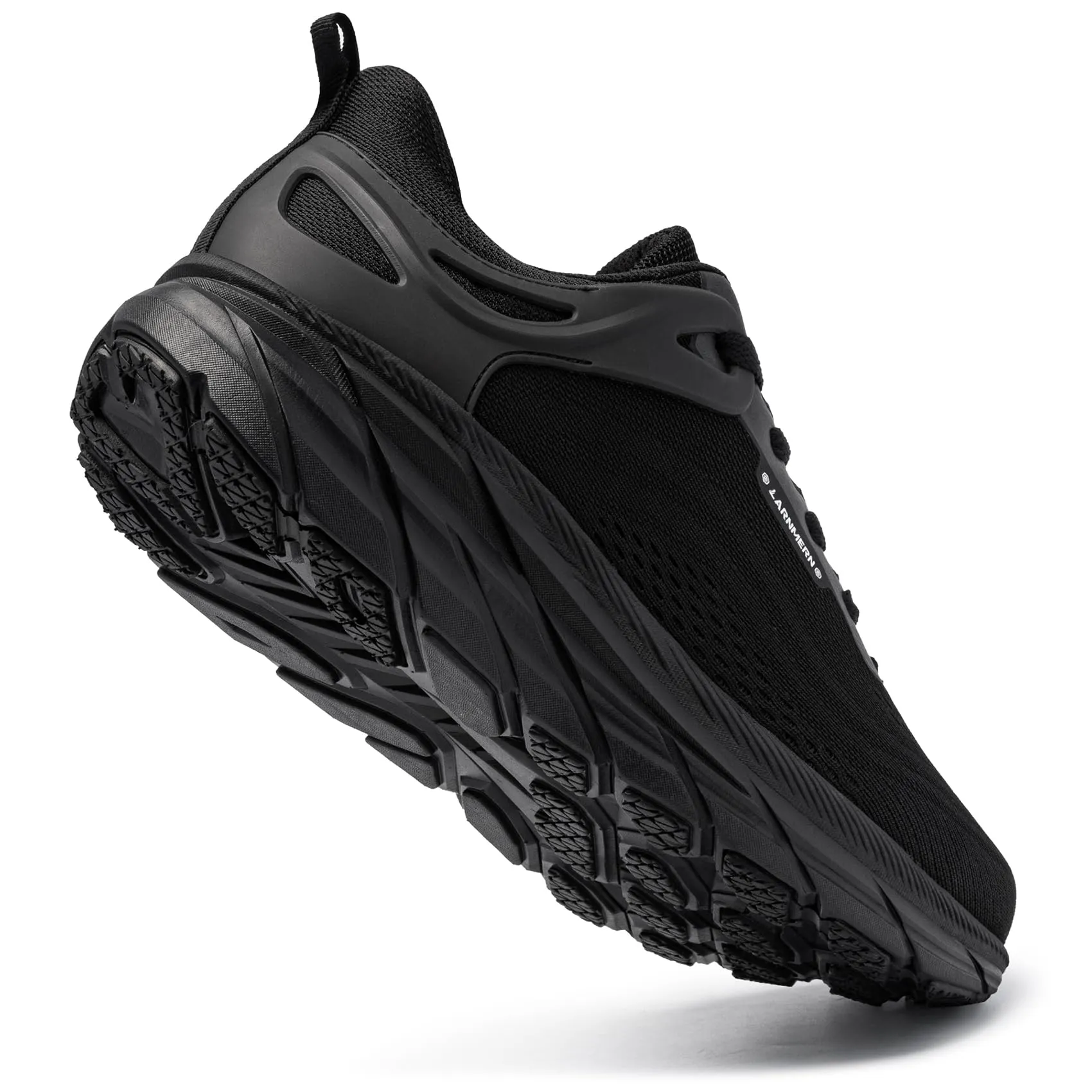 LARNMERN Steel Toe Shoes for Men Lightweight Comfortable Steel Toe Tennis Sneakers Breathable Safety Work Shoes Indestructible Composite Toe(9, Black)