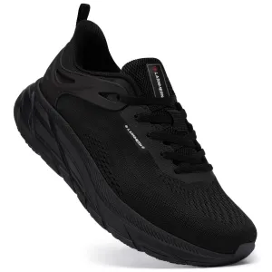 LARNMERN Steel Toe Shoes for Men Lightweight Comfortable Steel Toe Tennis Sneakers Breathable Safety Work Shoes Indestructible Composite Toe(9, Black)