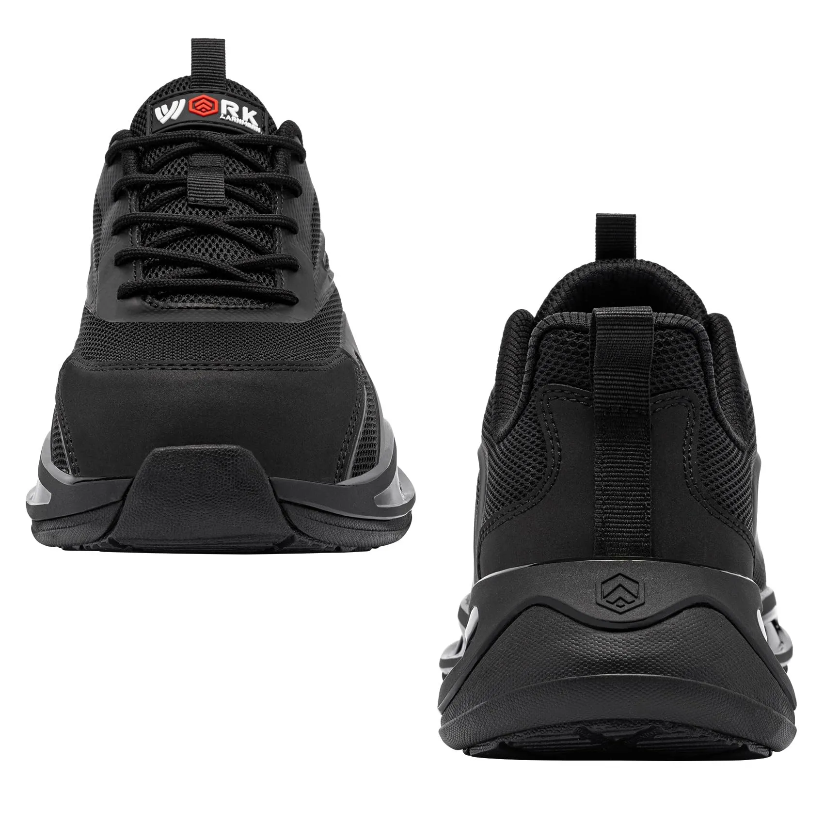 LARNMERN Steel Toe Shoes Men Breathable Work Sneakers Safety Lightweight Comfortable Tennis Shoe Indestructible Sneaker(10 Men, Black)