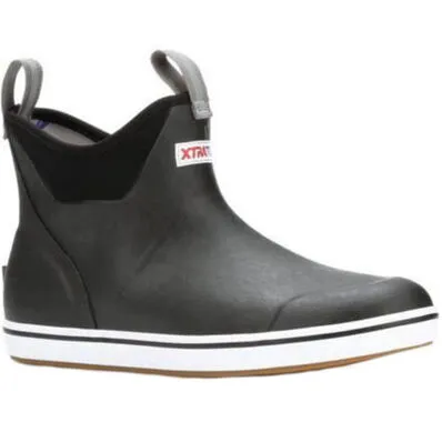MEN'S 6" ANKLE DECK BOOT - BLACK