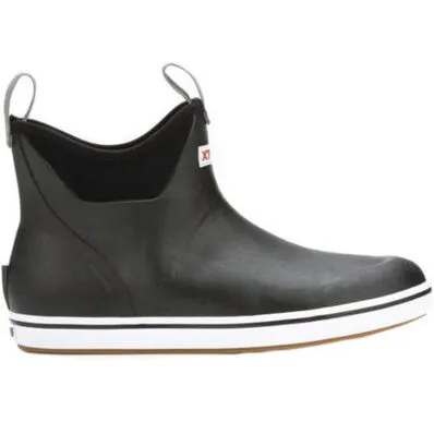 MEN'S 6" ANKLE DECK BOOT - BLACK