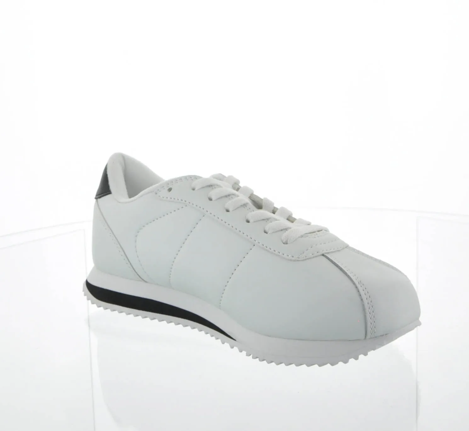 MEN'S SHOES WHITE PU TENNIS SNEAKERS 618M