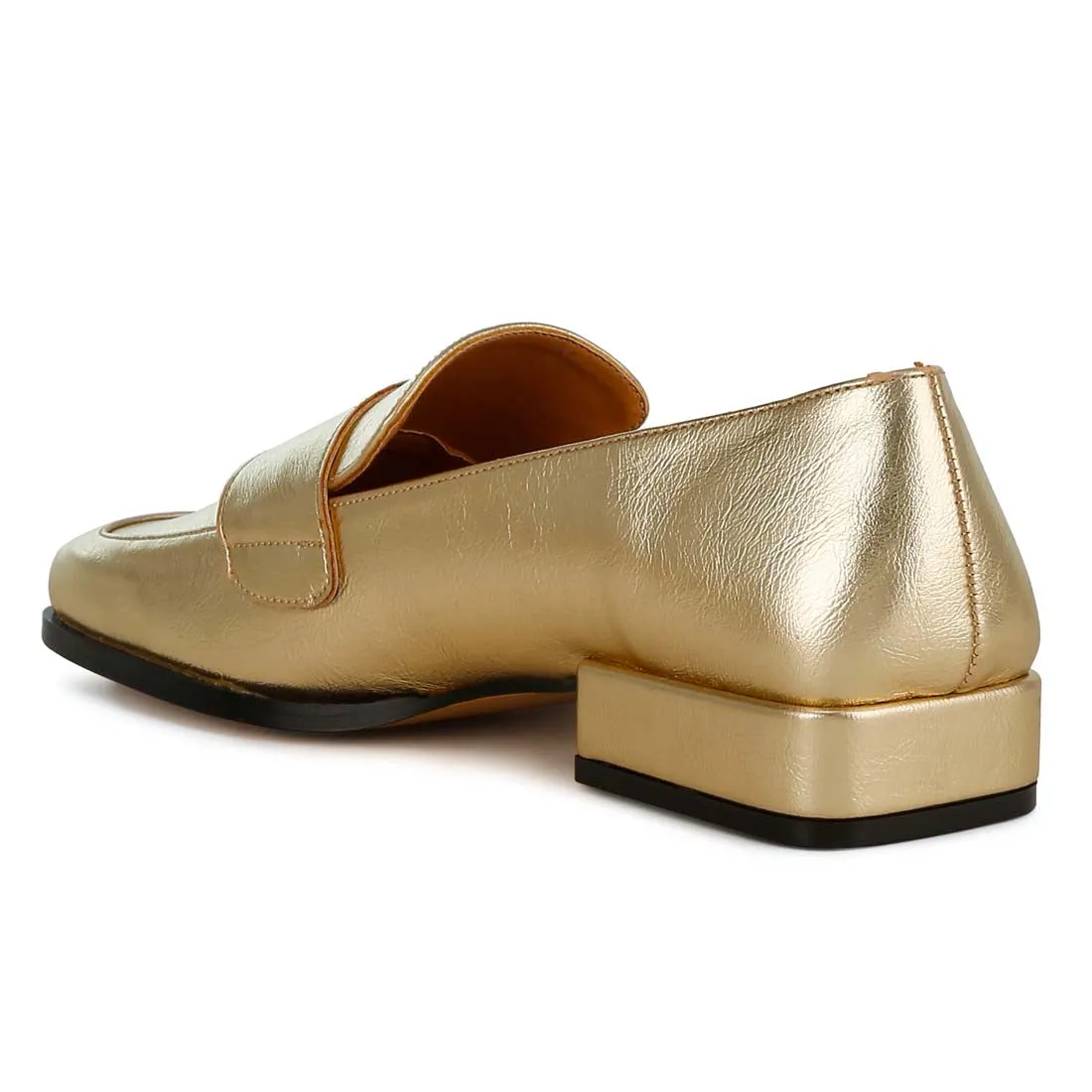 Metallic Penny Loafers