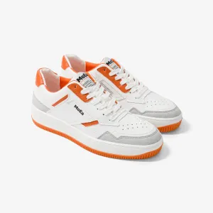 MoEa | GEN1 Orange Vegan Sneakers | Orange White & Suede