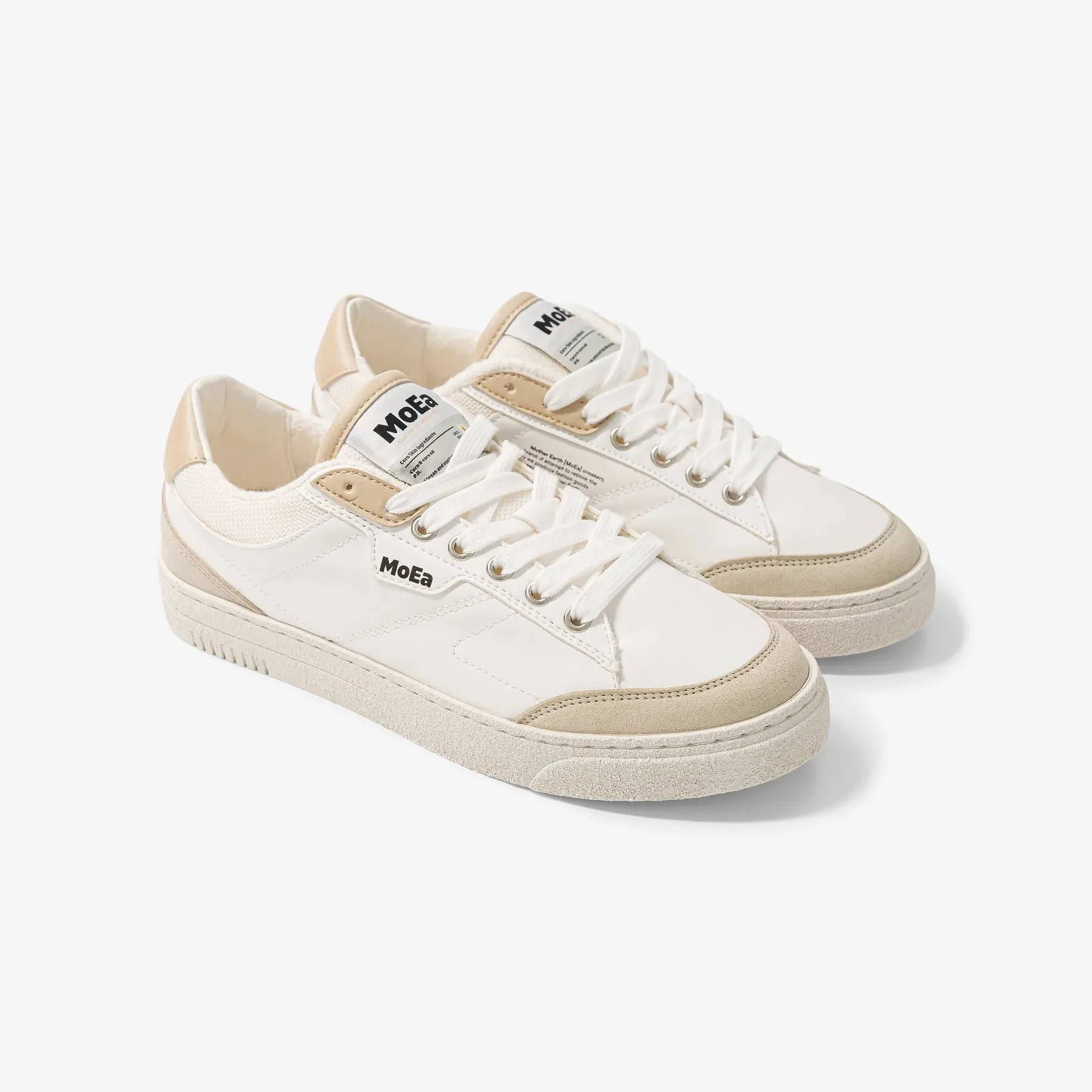 MoEa | GEN3 Corn Vegan Sneakers | White & Beige