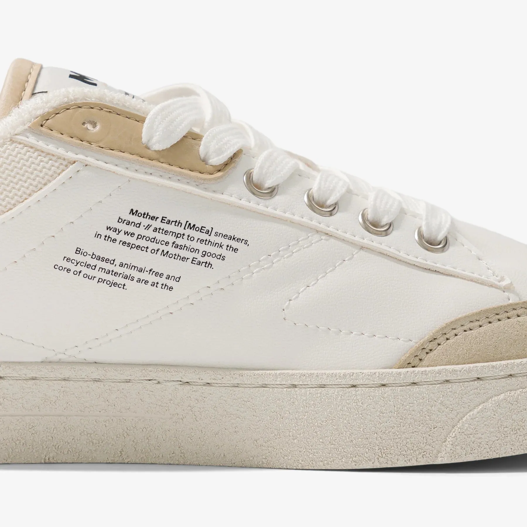 MoEa | GEN3 Corn Vegan Sneakers | White & Beige