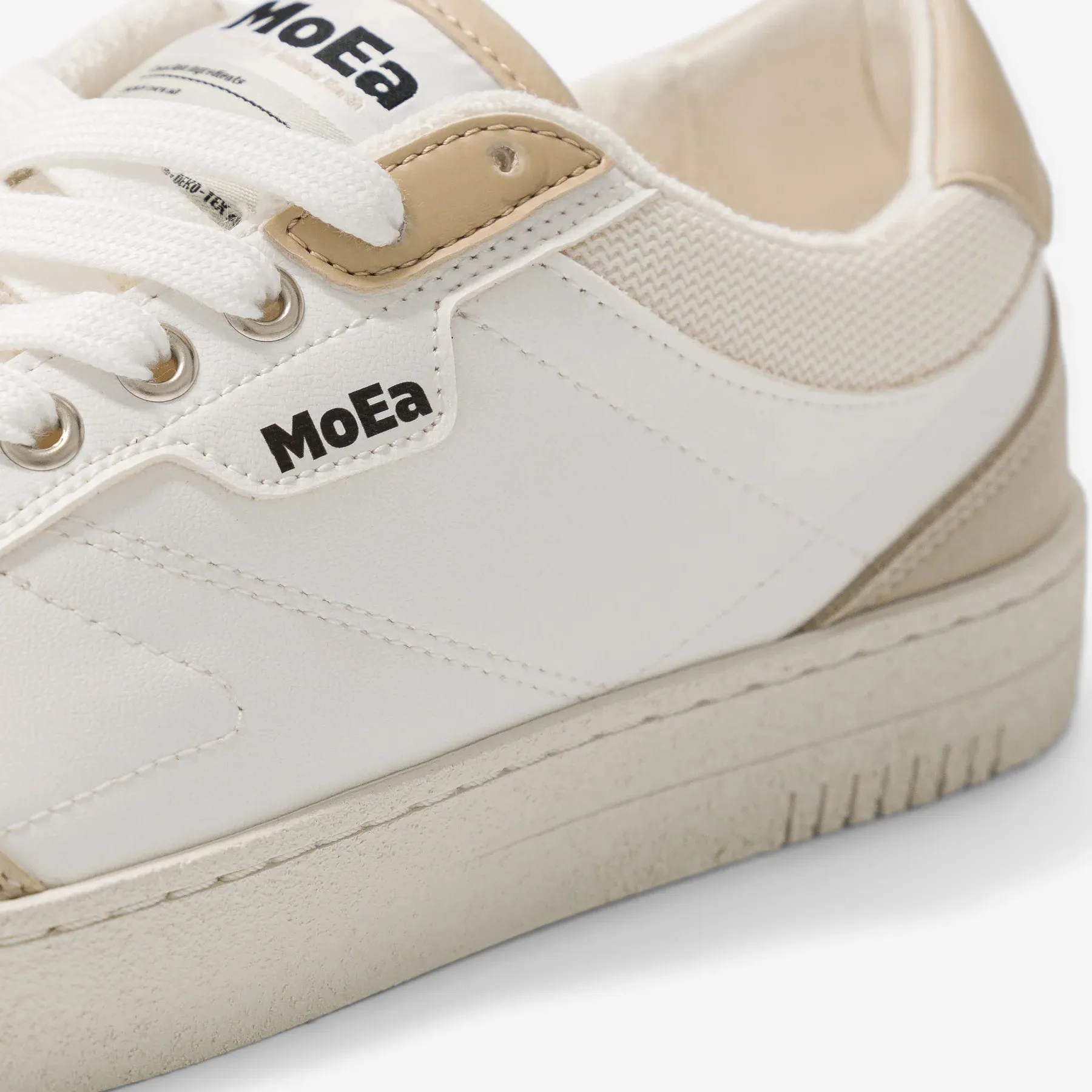 MoEa | GEN3 Corn Vegan Sneakers | White & Beige