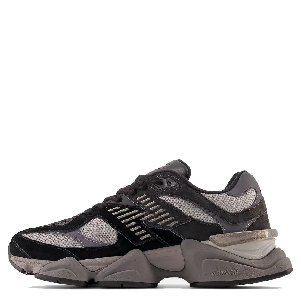New Balance 9060 in Black with Castlerock and Rain Cloud