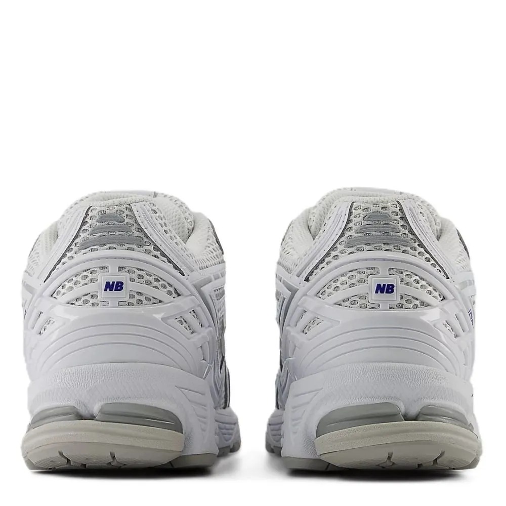 New Balance Women's 1906R in White with Team Royal and Silver Metallic