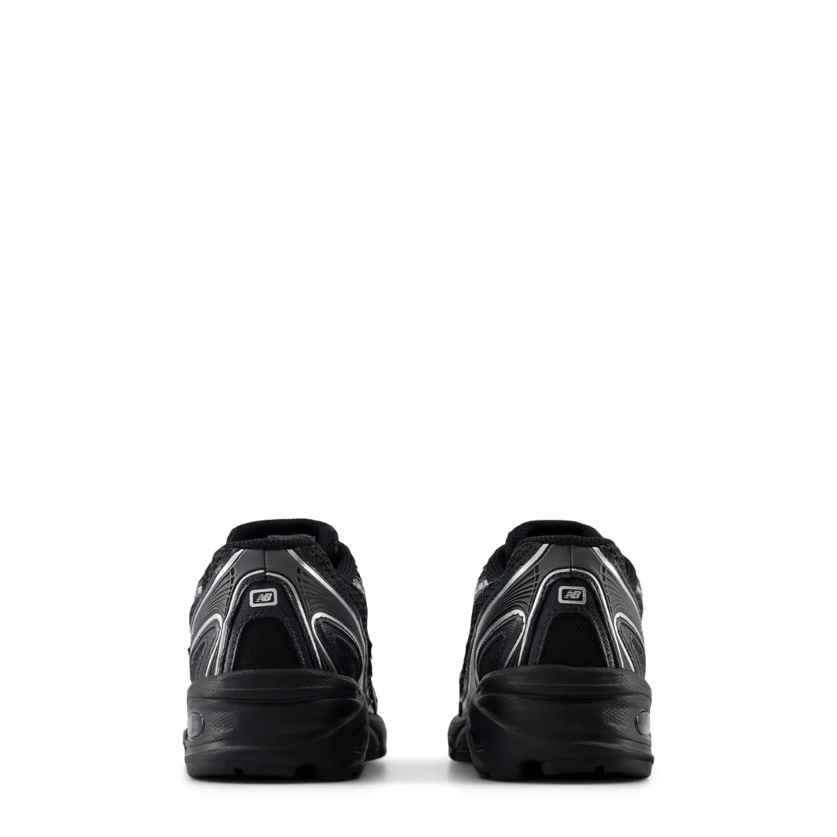 New Balance Youth 740 in Black with Silver Metallic