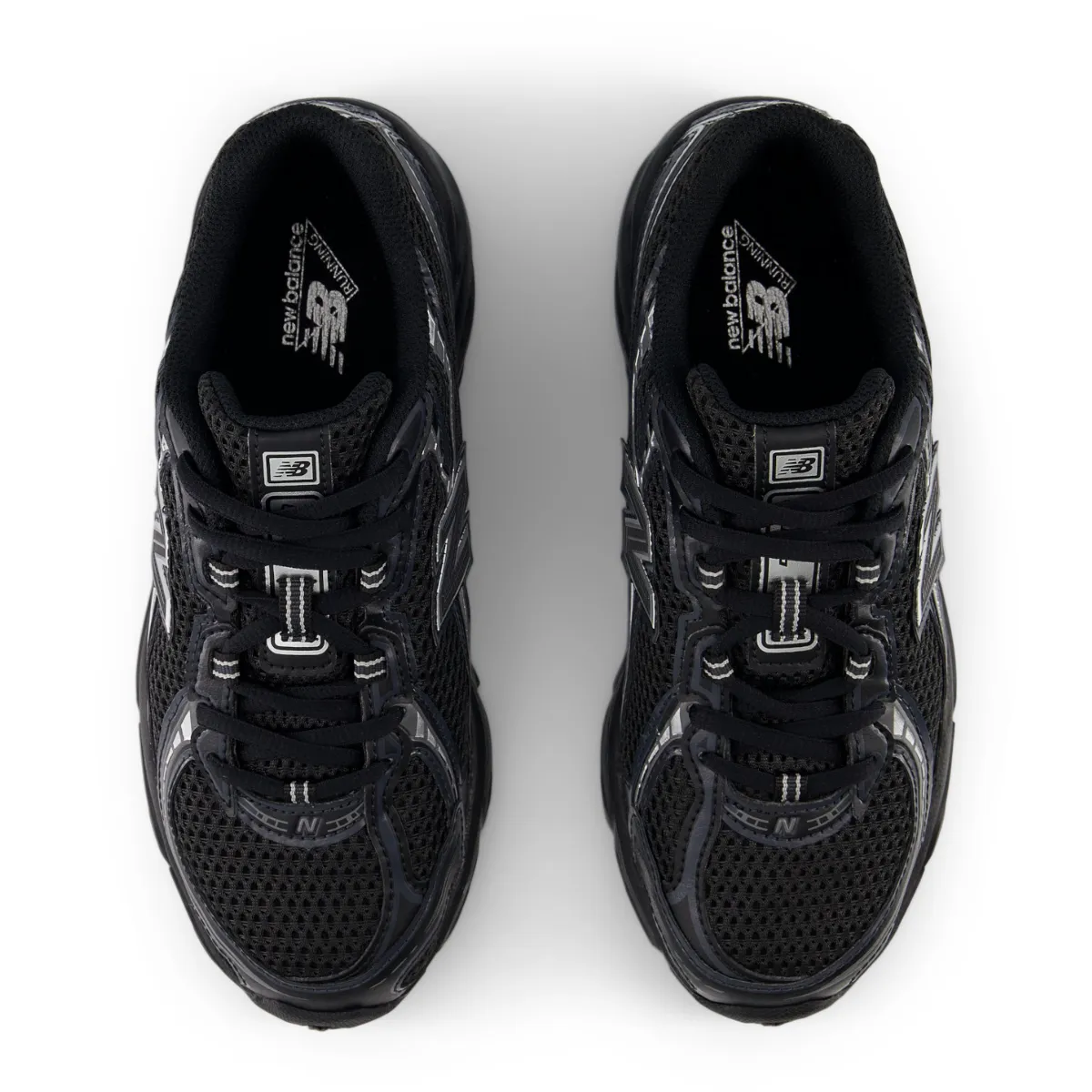 New Balance Youth 740 in Black with Silver Metallic