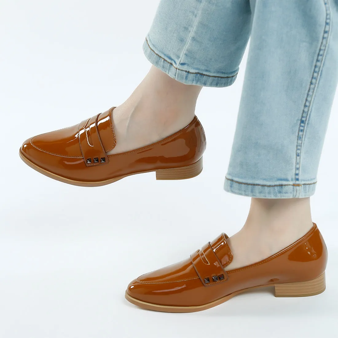 Patent Pleather Penny Loafers