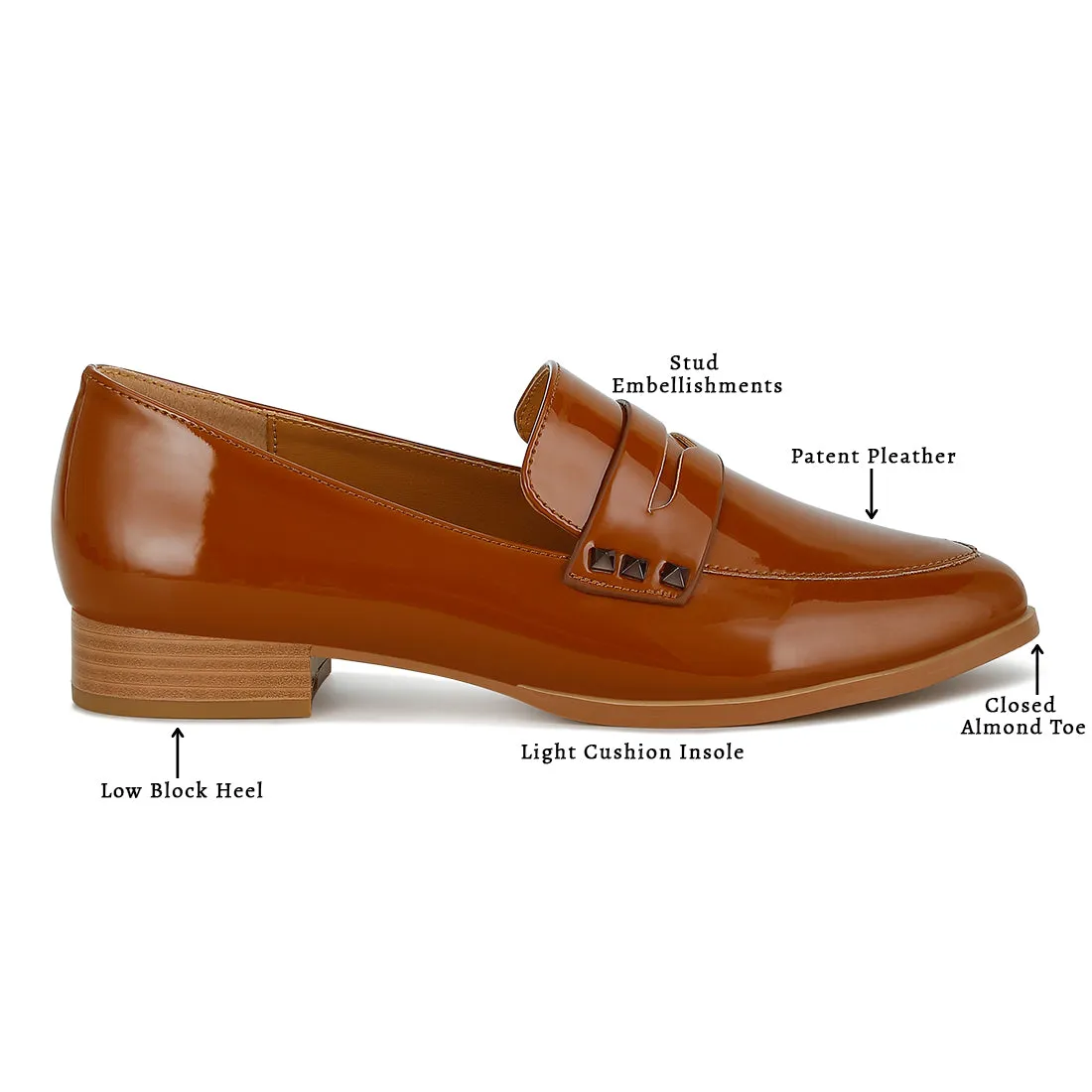 Patent Pleather Penny Loafers