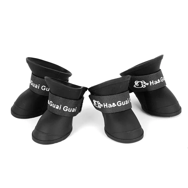 Pet Dog Rainshoes Waterproof Pet Shoes Silicone Dog Shoes Anti-skid Boots For Small Dogs Cat S/M/L Pet Supplies