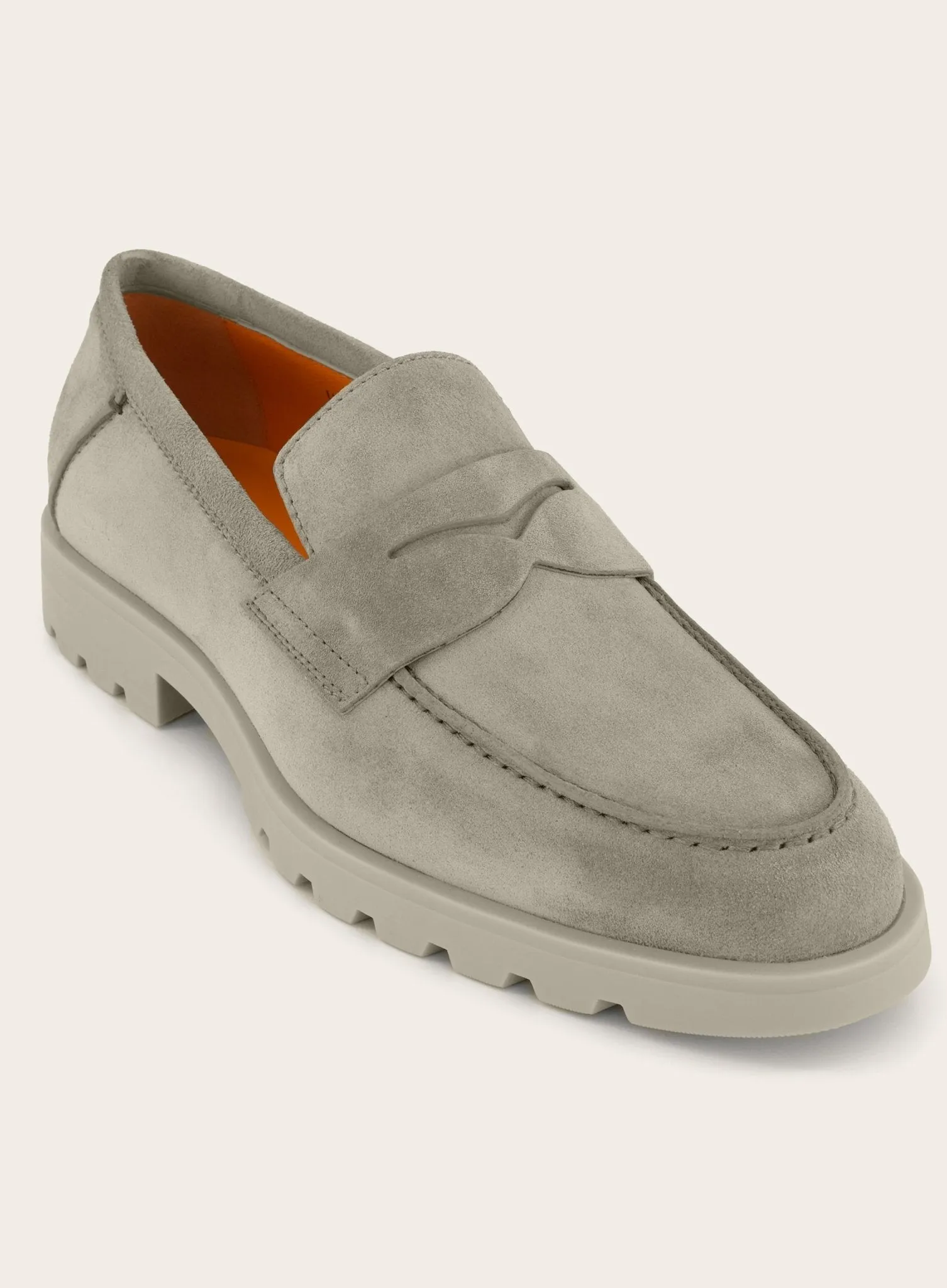 Rock penny loafers van kalfssuède
